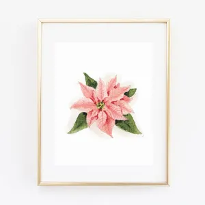 poinsettia art print