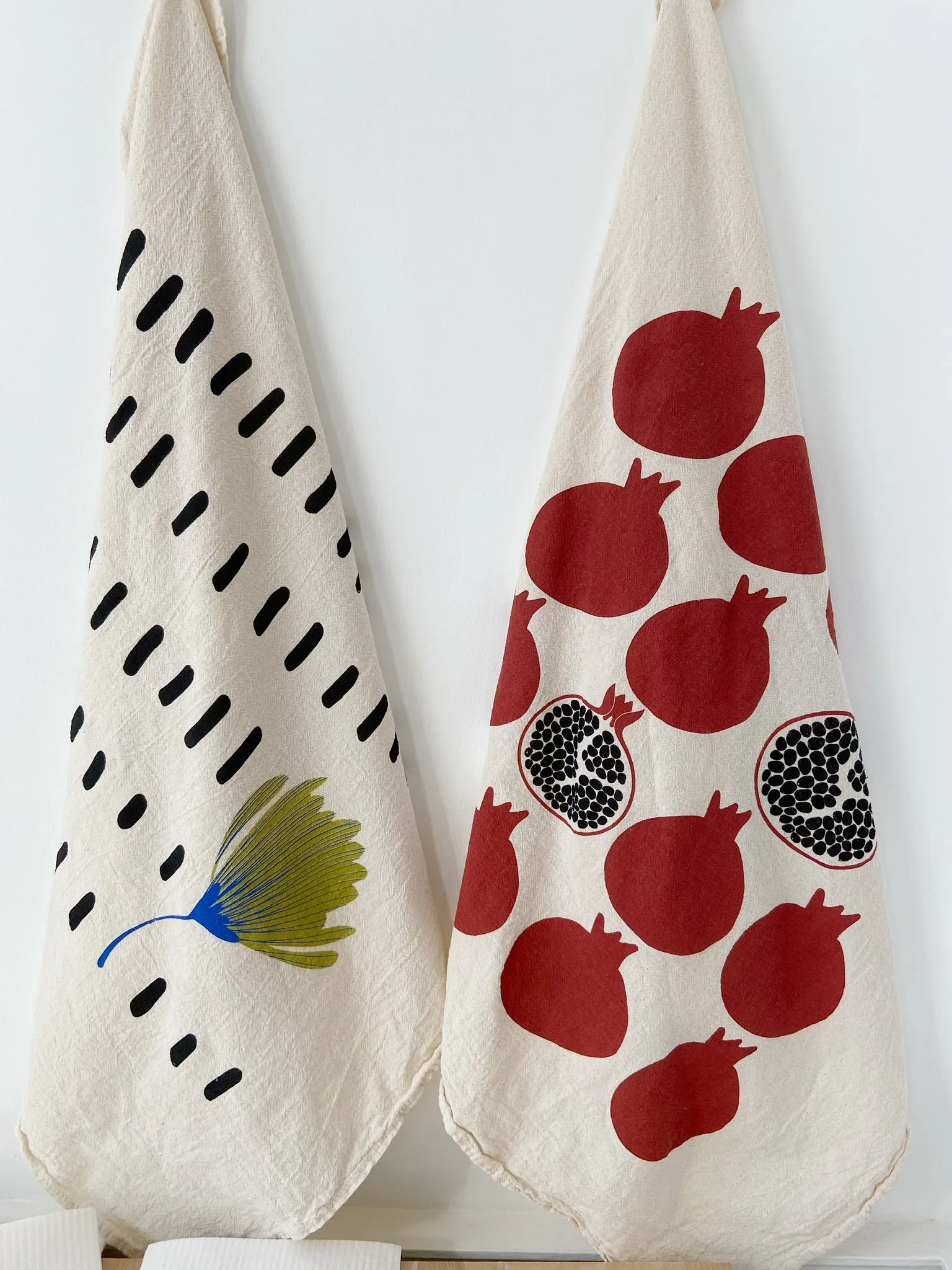 Pomegranate Flour Sack Dish Towel