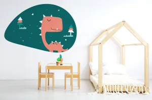 "Dino in the jungle" wall sticker