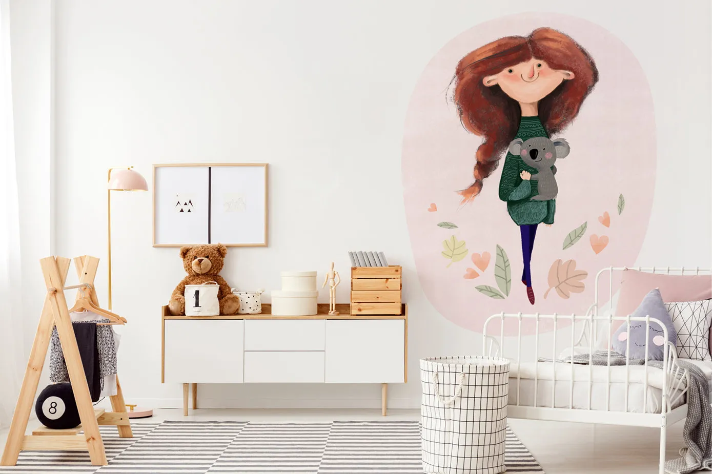 "Girl and koala" wall sticker