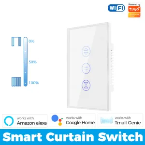 SMATRUL Smart WiFi Curtain Switch Motorized Roller Blinds Shutter Switch with APP Remote Control and Voice Control