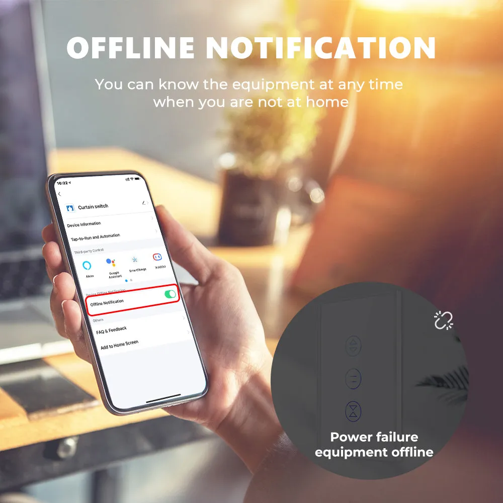 SMATRUL Smart WiFi Curtain Switch Motorized Roller Blinds Shutter Switch with APP Remote Control and Voice Control