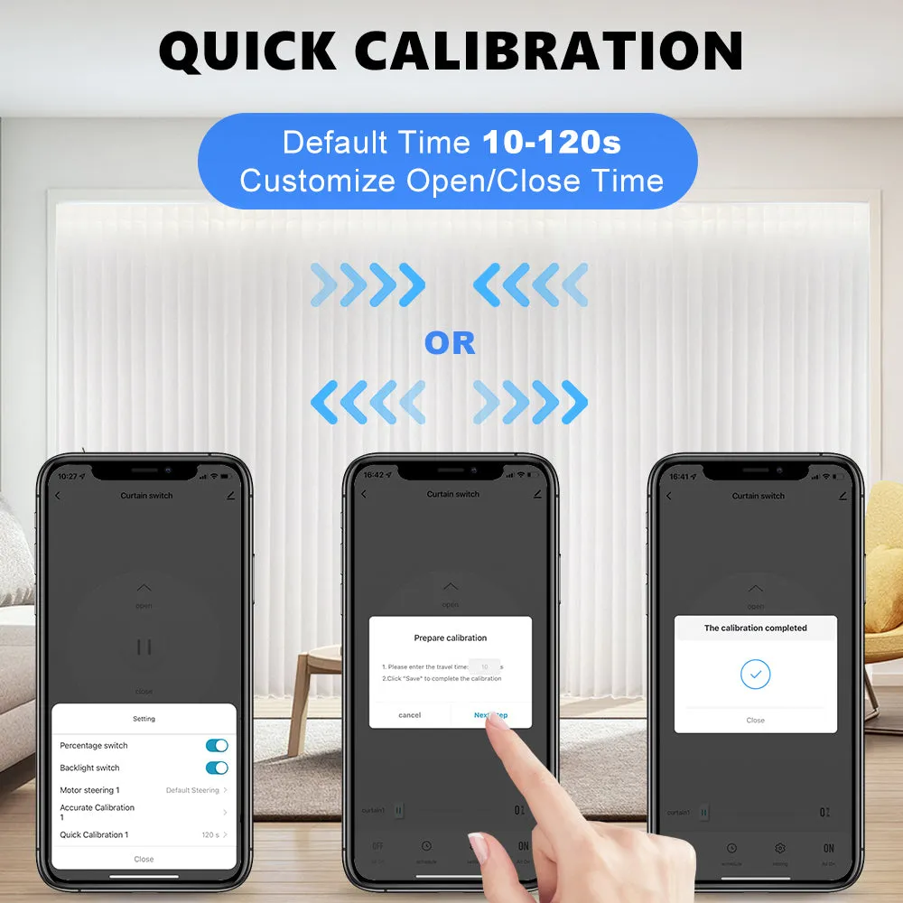 SMATRUL Smart WiFi Curtain Switch Motorized Roller Blinds Shutter Switch with APP Remote Control and Voice Control