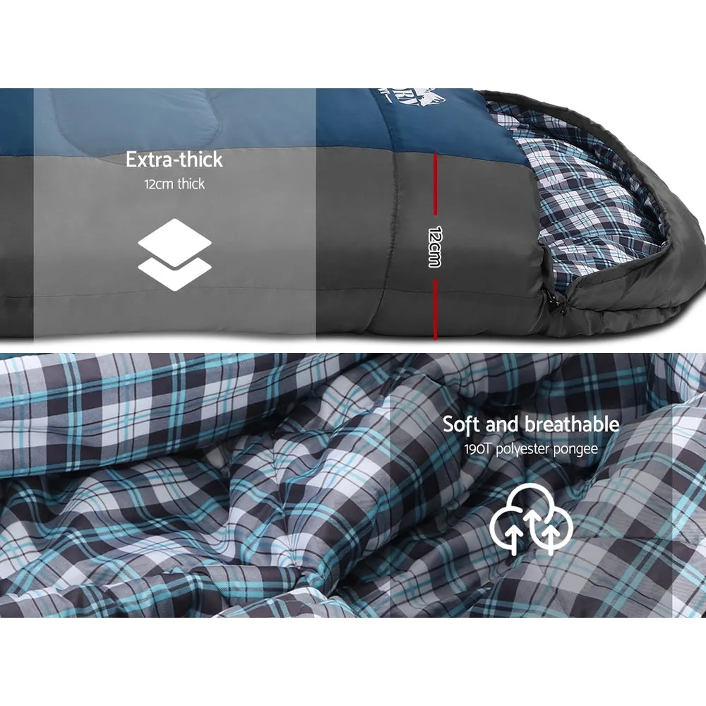 Weisshorn Sleeping Bag Camping Hiking Tent Winter Outdoor Comfort 0 Degree Navy