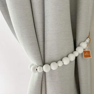 White curtain tiebacks